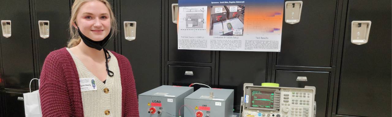 Student presenting at Project Day